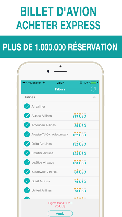 Screenshot #2 pour All airlines - compare airfares! Book cheap flights - Ryanair, EasyJet, KLM, British Airways! The Best airline tickets app!