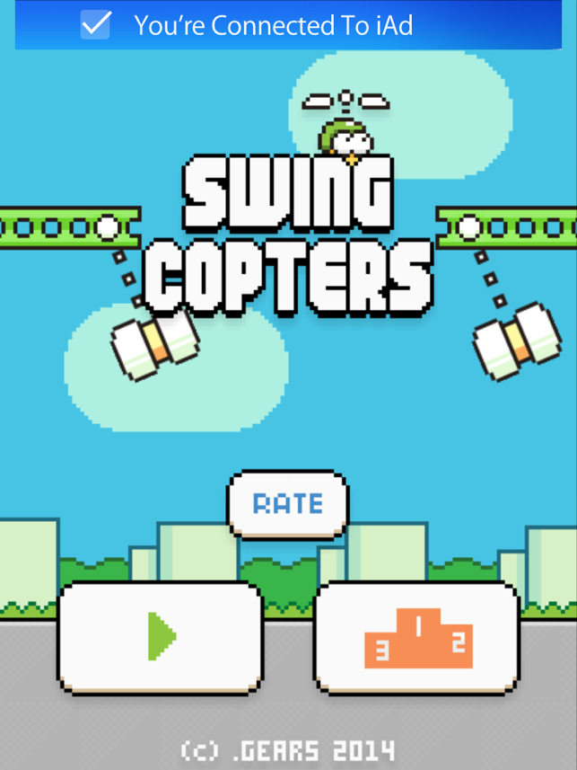 ‎Swing Copters Screenshot