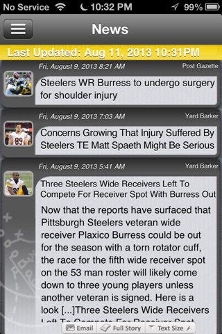 Pittsburgh Football Live screenshot 2