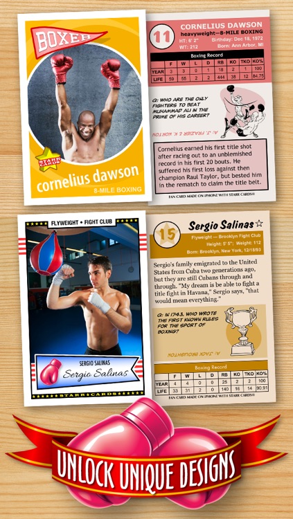 Boxing Card Maker - Make Your Own Custom Boxing Cards with Starr Cards
