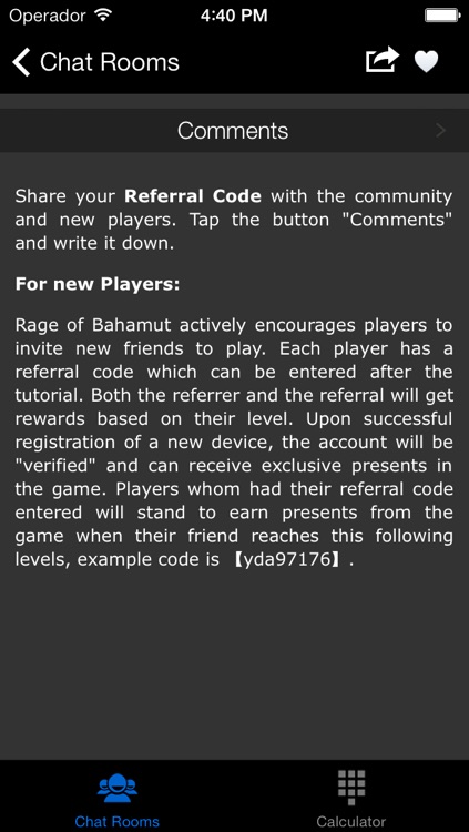 Codes Guide for Rage of Bahamut
