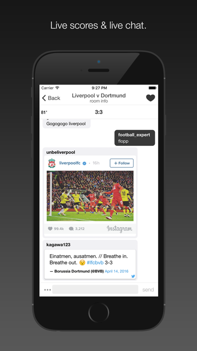 Screenshot #2 pour Fanschat - Football/Soccer Live Scores & Live Chat