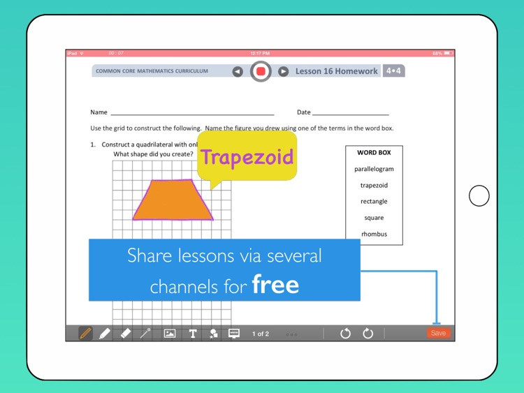 bContext - Interactive whiteboard to record & share lessons for flipped classrooms screenshot-4