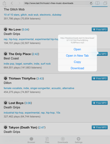 Screenshot #2 for DownloadMate - Music, Video, File Downloader & Manager