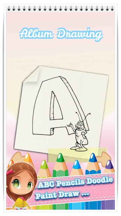 ABC Pencils Paint Draw coloring page for kids