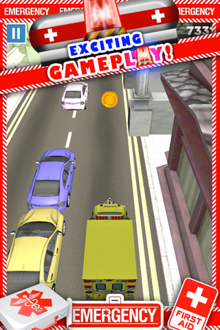 3D Ambulance Driving Race Car Game FREE screenshot 2