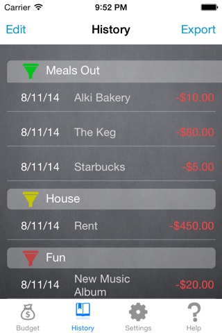 Buckets and Funnels - Savings and Expense Budgeting App screenshot 2