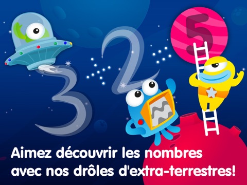 Screenshot #4 pour Extra-terrestres & Nombres - jeux éducatif de math apprendre des chiffres, a compter & base mathématiques pour les enfants et le bébé