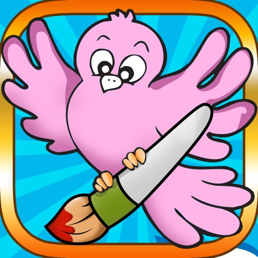 A Bird Coloring Book for Children: Learn to draw and color birdy birds icon