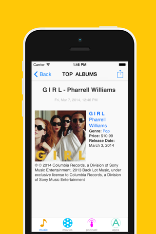 Charts + Daily Media Daily Updater - Awesome Music, Movie, and Podcast App Organizer Music