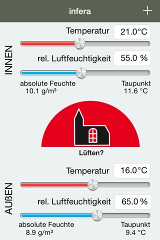 infera Temperatur und Feuchteschieber screenshot 2