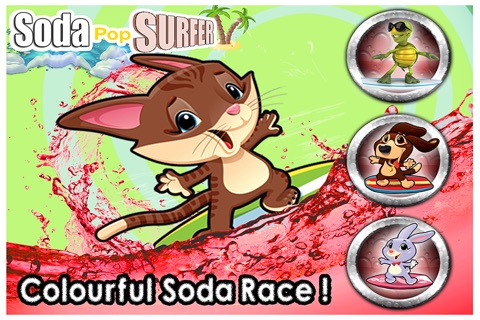 Soda Pop Surfer Free - Animal Fun Surf and Drink screenshot 2