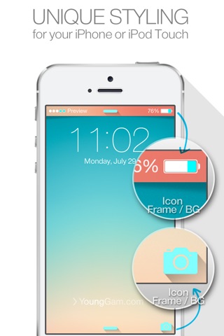 Status Themes Pro ( for iOS7 & Lock screen, iPhone ) New Wallpapers : by YoungGam.com screenshot 3