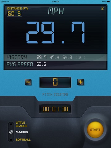 Baseball Speed Radar Gun Pro HD By CS Sports screenshot 4