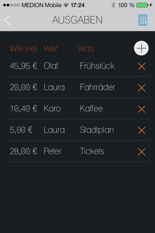 Kosten teilen! Ausgaben auf mehrere Personen einer Gruppe verteilen. screenshot 3