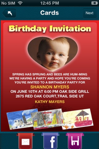 Birthday Invitation Pro screenshot 3