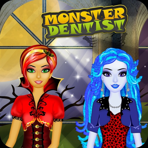 Monster Dentist: dental treatment of scary vampire and gargoyle