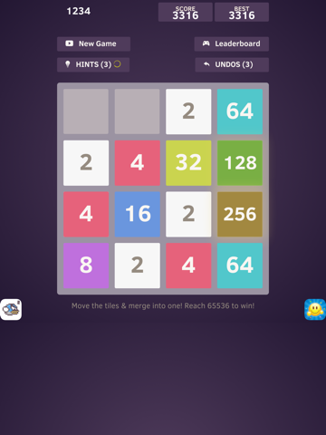 Screenshot #4 pour 1234 - Number tiles merge puzzle game free