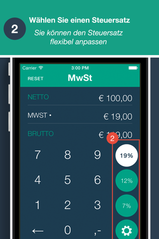 MwSt.-Rechner - App von Quizzicals und Spark.ID screenshot 3