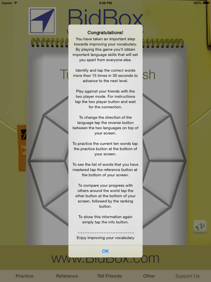 Turkish Vocabulary Trainer