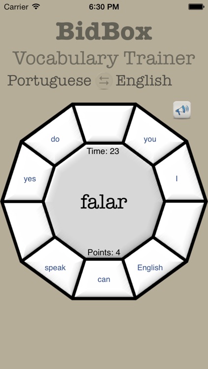 Vocabulary Trainer: English - Portuguese