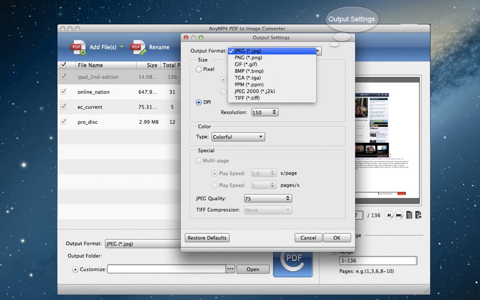 #4. AnyMP4 PDF to Image Converter (macOS) 由: AnyMP4 Studio