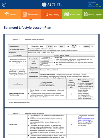 ACTFL Unit and Lesson Planner screenshot 4