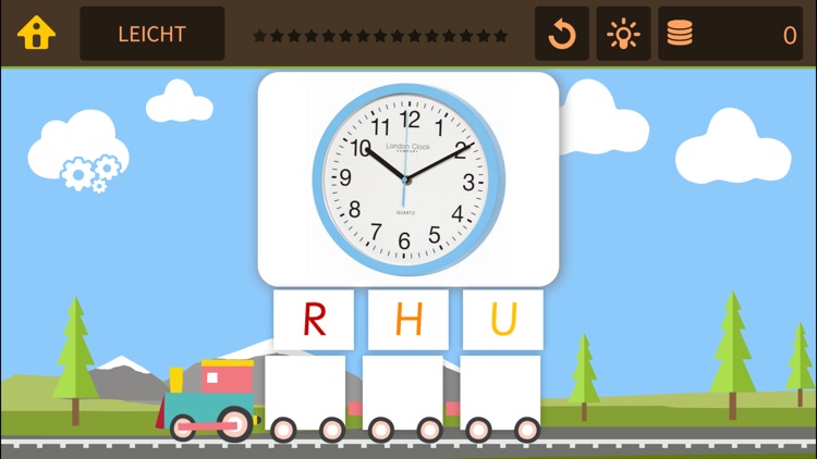 Wort Eisenbahn - Rechtschreibwettbewerb & Wörtersuch-Puzzle für Kinder