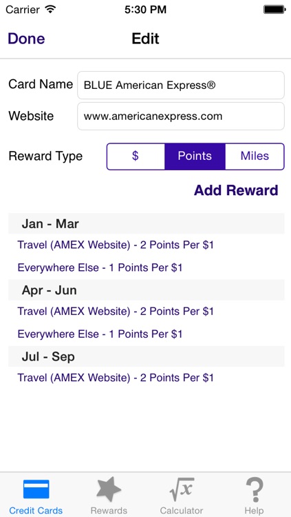 Reward Check - Maximize and Track Credit Card Cash Back, Points, and Miles