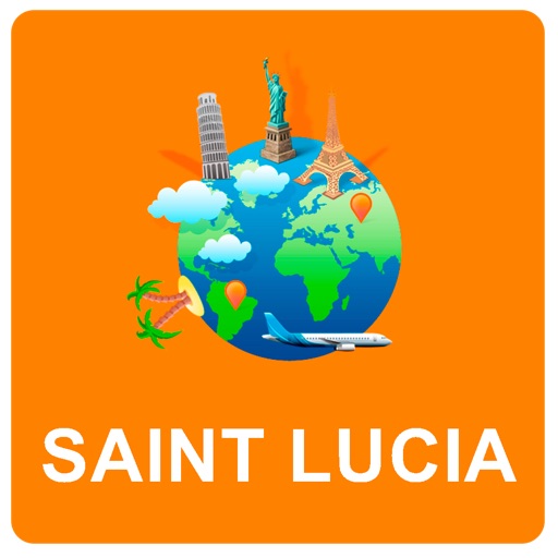 Saint Lucia Off Vector Map - Vector World icon