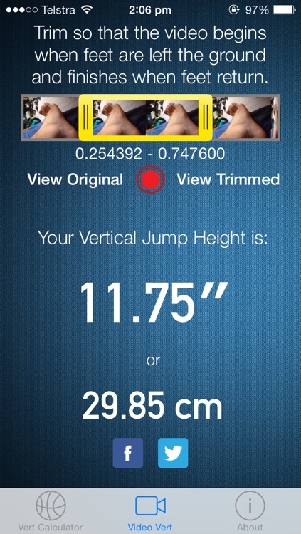 Vertical Jump Calculator by Dblythy