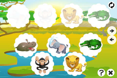 A Free Educational Interactive Memorize Learning Game For Kids! Remember Me &My Happy Safari Animals screenshot 2