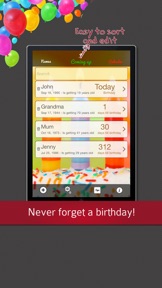Birthday Reminder - Calendar and Countdown screenshot