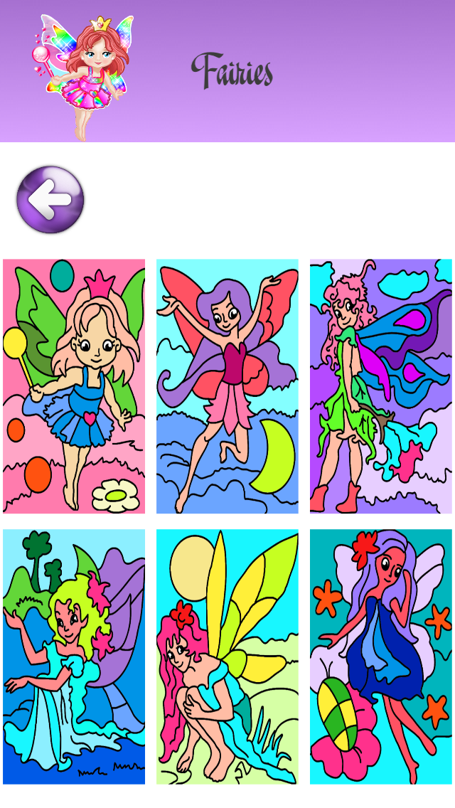 Screenshot #3 pour Princesse Coloriages pour les Filles - Belle Jeux pour Enfants et la Peinture de Dessins pour petite Amies