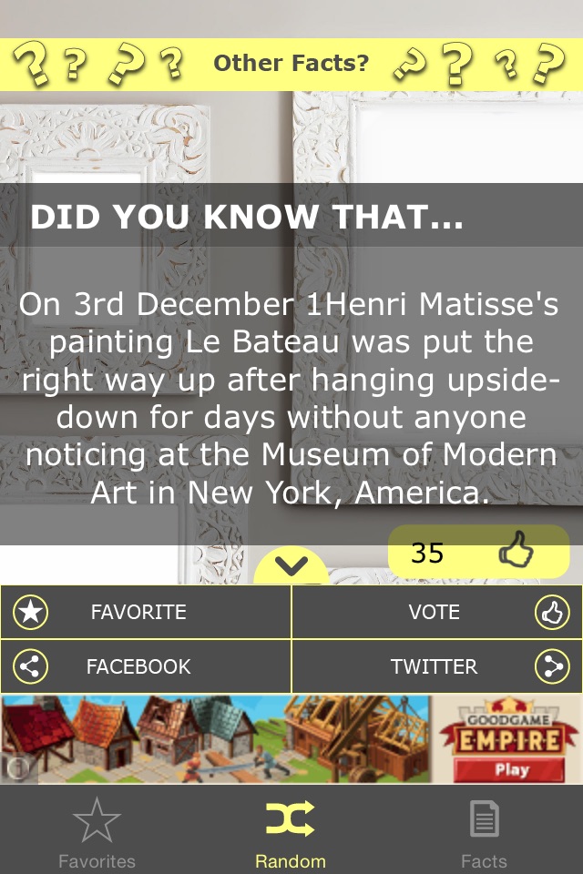 Did You Know... Art Facts screenshot 2