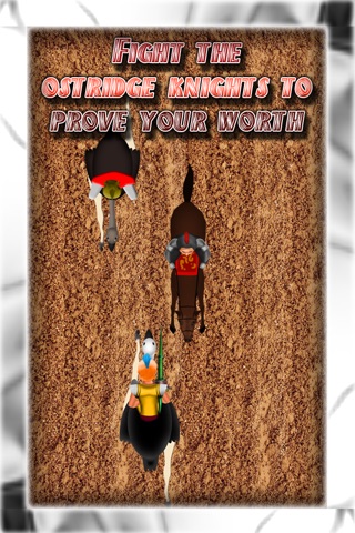 Medieval War Ostridge Joust : The crazy birds Knight Battle - Free Edition screenshot 3