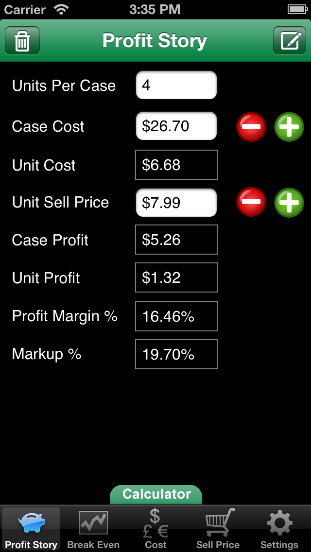 Profit Story Screenshot