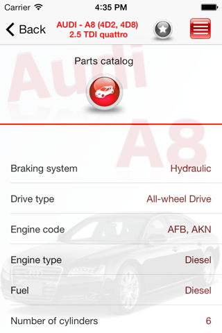 AutoParts  Audi A8 screenshot 4