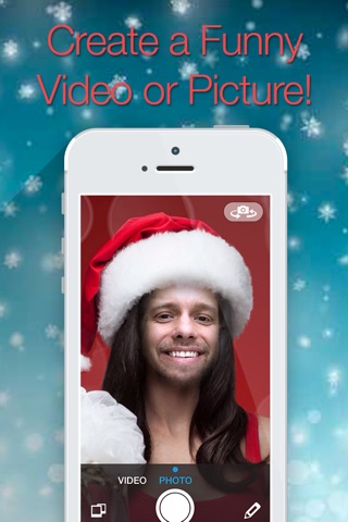 Talking Santa Face Cam Free screenshot 2