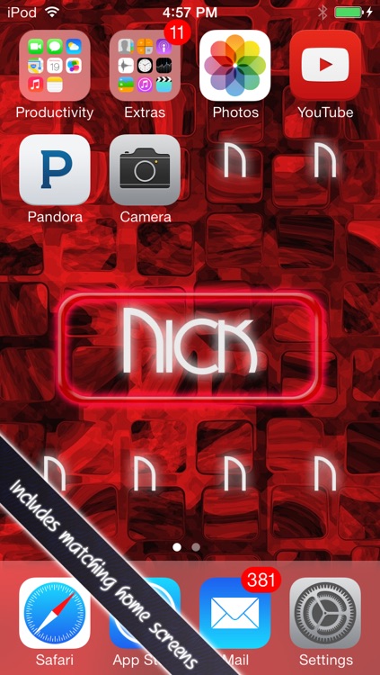 Neon Monogram - Designer Wallpaper, Icon Skin Monograms and Customized Backgrounds screenshot-3