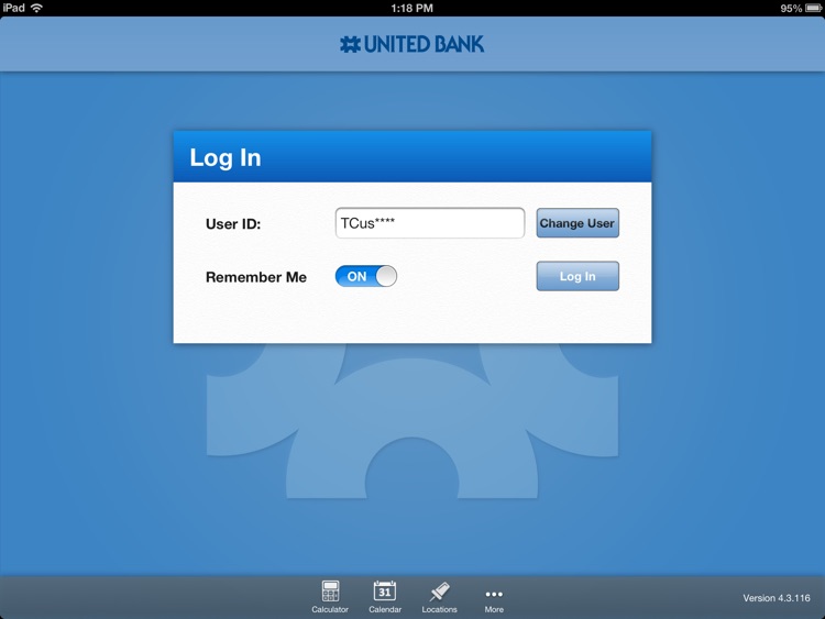 United Bank of Michigan Mobile Banking for iPad