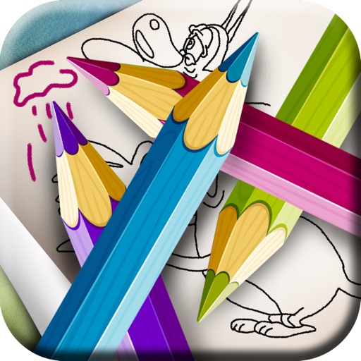 Kids Art Book - Paint your favorite Cartoon Character icon
