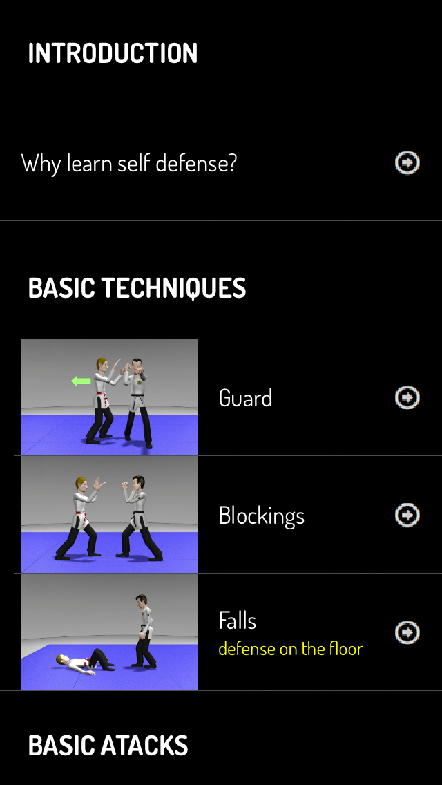 Self Defense - The Best Martial Arts Course with 3D animations Liteのおすすめ画像2