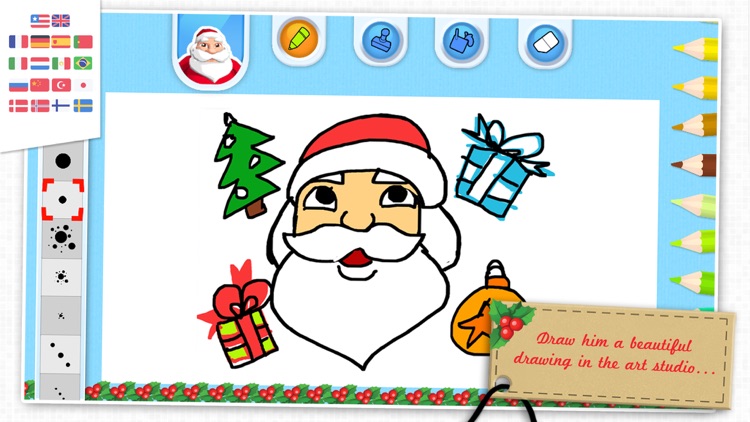 Santa's home - Join Santa Claus at his house and help him get ready for Christmas.