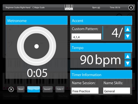 Learn Piano Skills - Chords Scales Arpeggios Lessons & Pracice Music with Metronome Teaching screenshot 2