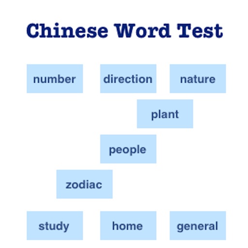 Chinese Word Test iOS App