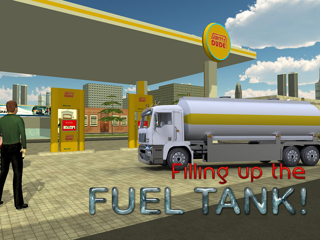 3D Water Truck Simulator - Road cleaning, plantation and watering simulation game