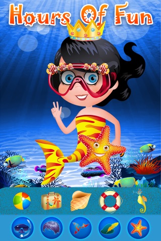 My Little Pop Princess Mermaid Fashion World Dress Up - The Sea Town Paradise Puzzle Game Edition screenshot 2