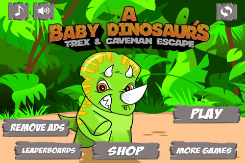 赤ちゃん恐竜のT-レックスと穴居人のエスケープ : A Baby Dinosaur's T-Rex and Caveman Escapeのおすすめ画像1