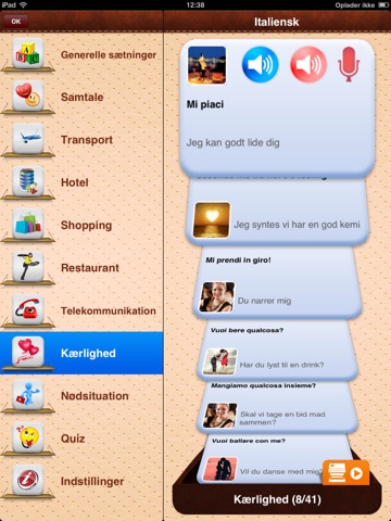 iTalk Italian: Conversation guide - Learn to speak a language with audio phrasebook, vocabulary expressions, grammar exercises and tests for english speakers HD screenshot 2